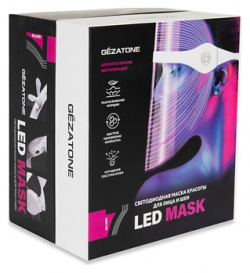 GEZATONE Светодиодная LED маска для омоложения кожи лица и шеи с 7 цветами m1030 MPL012444