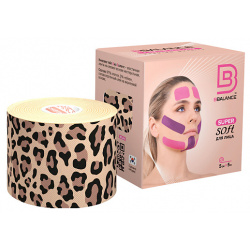 BBALANCE Кинезио тейп для лица Super Soft Tape чувствительной кожи  леопард MPL088665