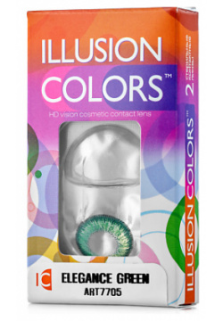 ILLUSION Цветные контактные линзы colors ELEGANCE green MPL150768