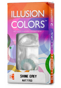 ILLUSION Цветные контактные линзы  colors SHINE grey MPL151060