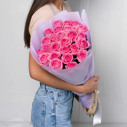 ЛЭТУАЛЬ FLOWERS Букет из розовых роз 21 шт  (40 см) MPL132079