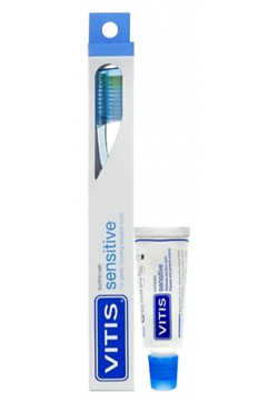 DENTAID Зубная щётка VITIS Sensitive + паста 15 мл  MPL085747