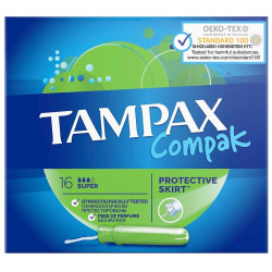 TAMPAX Женские гигиенические тампоны с аппликатором Pearl Compak TAM725161