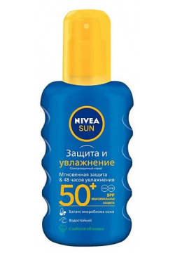 NIVEA Спрей для тела увлажняющий солнцезащитный Защита и увлажнение SPF 50+ NIV994247