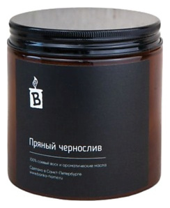 BANKA HOME Ароматическая свеча в темной банке "Пряный чернослив" 480 MPL174982