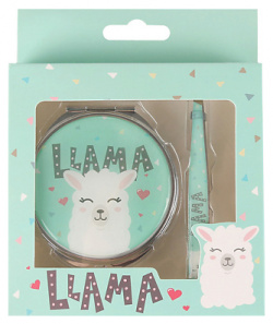 ЛЭТУАЛЬ Подарочный набор: зеркальце + щипчики для бровей Llama LTA019455