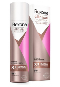 REXONA Антиперспирант дезодорант спрей Сухость и Уверенность Clinical Protection RXN947234