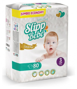 SLIPP BEBE Подгузники для детей JUMBO № 3 80 0 MPL193485
