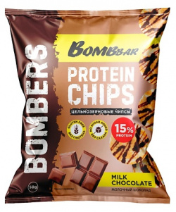 BOMBBAR Чипсы цельнозерновые протеиновые со вкусом "Молочный шоколад" BBB000022