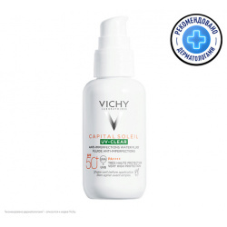 VICHY Capital Soleil UV Clear Невесомый солнцезащитный флюид для лица против несовершенств SPF 50+ VIC979697