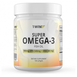 1WIN Витамины Омега 3 в капсулах  рыбий жир Dietary Supplement Omega fish oil 1WN000010