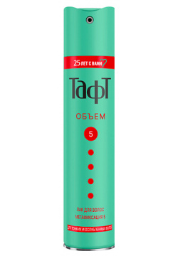 ТАФТ Лак для тонких и ослабленных волос  мегафиксация Объем Volume 5 TFT963835 Т