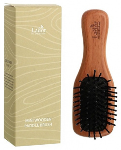 LADOR Щетка для волос деревянная Mini Wooden Paddle Brush LAD937675