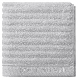 SOFT SILVER Антибактериальная махровая салфетка для ухода за лицом  30х30 см Цвет: «Благородное серебро» (серый) SSL000030