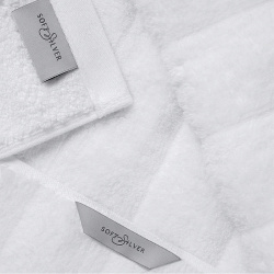 SOFT SILVER Антибактериальное махровое полотенце для тела  70х140 см Цвет: «Альпийский снег» (белый) SSL000026
