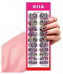 KISA STICKERS Пленки для маникюра Gradient Zebra MPL237825