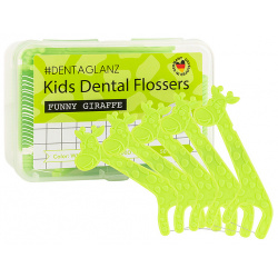 #DENTAGLANZ  Флоссеры для детей Kids Dental Flossers Funny Giraffe CLOR10427