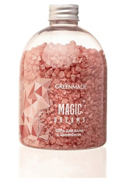 GREENMADE Соль для ванн с шиммером розовая Magic Dreams слива и  сакура 500 0 MPL248794