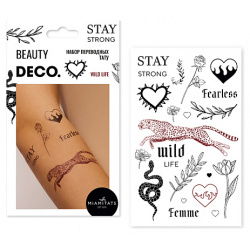 DECO  Набор переводных мини тату by Miami tattoos (Wild Life) MPL261187