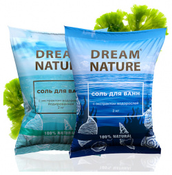 DREAM NATURE Соль для ванн  "Дары моря" с экстрактами водорослей/йодированная 2000 0 MPL250075