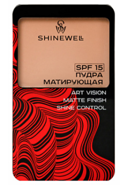 SHINEWELL Пудра матирующая SPF 15 компактная легкая MPL265297