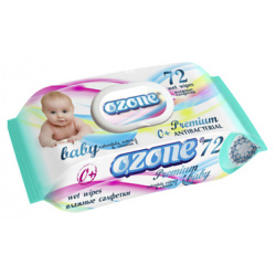 OZONE Влажные Салфетки для детей с экстрактом календулы и витамина Е  Premium 72 0 MPL265562