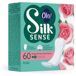 OLA  Silk Sense DAILY DEO Ежедневные мягкие прокладки аромат Бархатная роза 60 0 MPL271351
