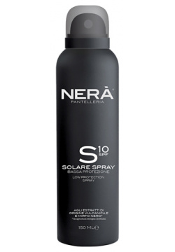 NERA PANTELLERIA Спрей для тела солнцезащитный SPF 10 Solare Spray Bassa Protezione NPR000012