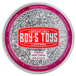 BOYS TOYS Глина для укладки волос высокой фиксации с низким уровнем блеска Мастика BOY000015