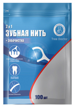 TREE DOCTOR Зубная нить с зубочисткой  флоссер 100 0 MPL291883