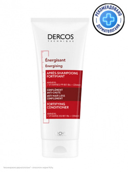 VICHY Dercos Energy+ Aminexil Тонизирующий укрепляющий кондиционер для волос против выпадения с аминексилом и пантенолом VIC179900