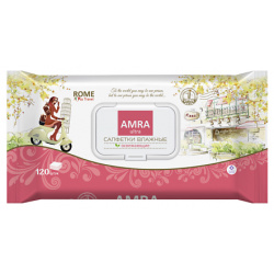 AMRA Салфетки влажные освежающие ROME 120 0 MPL282298