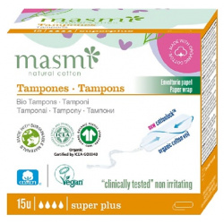 MASMI Гигиенические тампоны Super Plus из органического хлопка 15 0 MPL070599