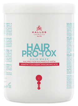 KALLOS COSMETICS Профессиональная лечебная маска для волос с кератином и коллагеном HAIR PRO TOX 1000 0 MPL193144