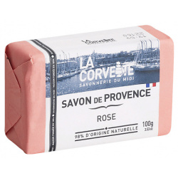 LA CORVETTE Мыло туалетное прованское для тела Роза Savon de Provence Rose COR270701