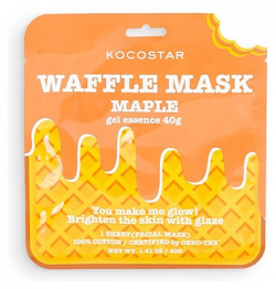 KOCOSTAR Омолаживающая вафельная маска для лица «Кленовый сироп» Waffle Mask Maple KOC200067