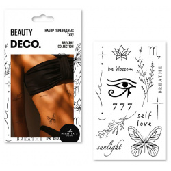 DECO  Набор татуировок для тела BREATHE by Miami tattoos переводные (Sign) MPL226316