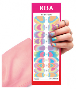 KISA STICKERS Пленки для маникюра Tie Dye Hearts MPL237871