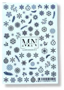 MIW NAILS Слайдер дизайн для маникюра снежинки MPL068726