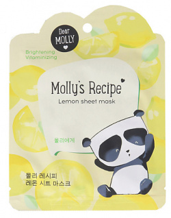 ЛЭТУАЛЬ DEAR MOLLY Тканевая маска "Рецепты Молли  Лимон" Molly`s Recipe LTA018989
