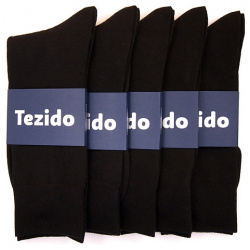 TEZIDO Носки чёрные в наборе TZD000006