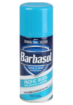 BARBASOL Крем пена для бритья тонизирующая Pacific Rush 198 MPL062912