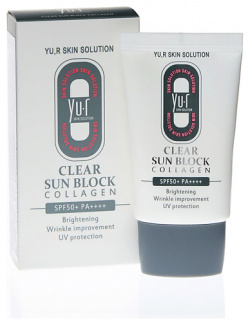 YU R Солнцезащитный крем для лица Clear Sun Block Collagen 30 MPL012327