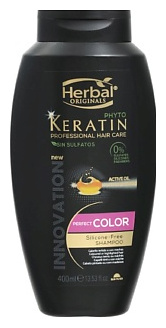 HERBAL Шампунь фито кератин Защита цвета окрашенных волос Keratin Professional Hair Care Shampoo HR_000030
