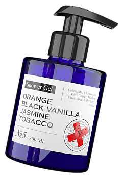 MANIAC GOURMET Гель для душа парфюмированный Апельсин Черная ваниль Жасмин Табак (№5) 300 MPL269538
