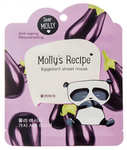 ЛЭТУАЛЬ DEAR MOLLY Тканевая маска "Рецепты Молли  Баклажан" Molly`s Recipe LTA019026