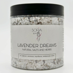 SOFIA SPA Соль для ванн LAVENDER DREAMS  средиземноморская с цветками лаванды 500 0 MPL223095
