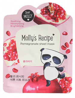 ЛЭТУАЛЬ DEAR MOLLY Тканевая маска "Рецепты Молли  Гранат" Molly`s Recipe LTA018992