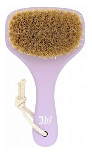 LEI Массажная щетка для сухого массажа  натуральная щетина с покрытием фиолетовая MPL036493