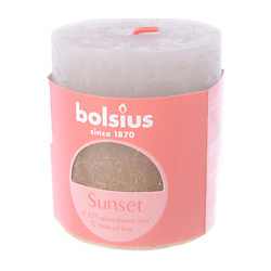 BOLSIUS Свеча рустик Sunset песочно розовая/золото 274 MPL094853
